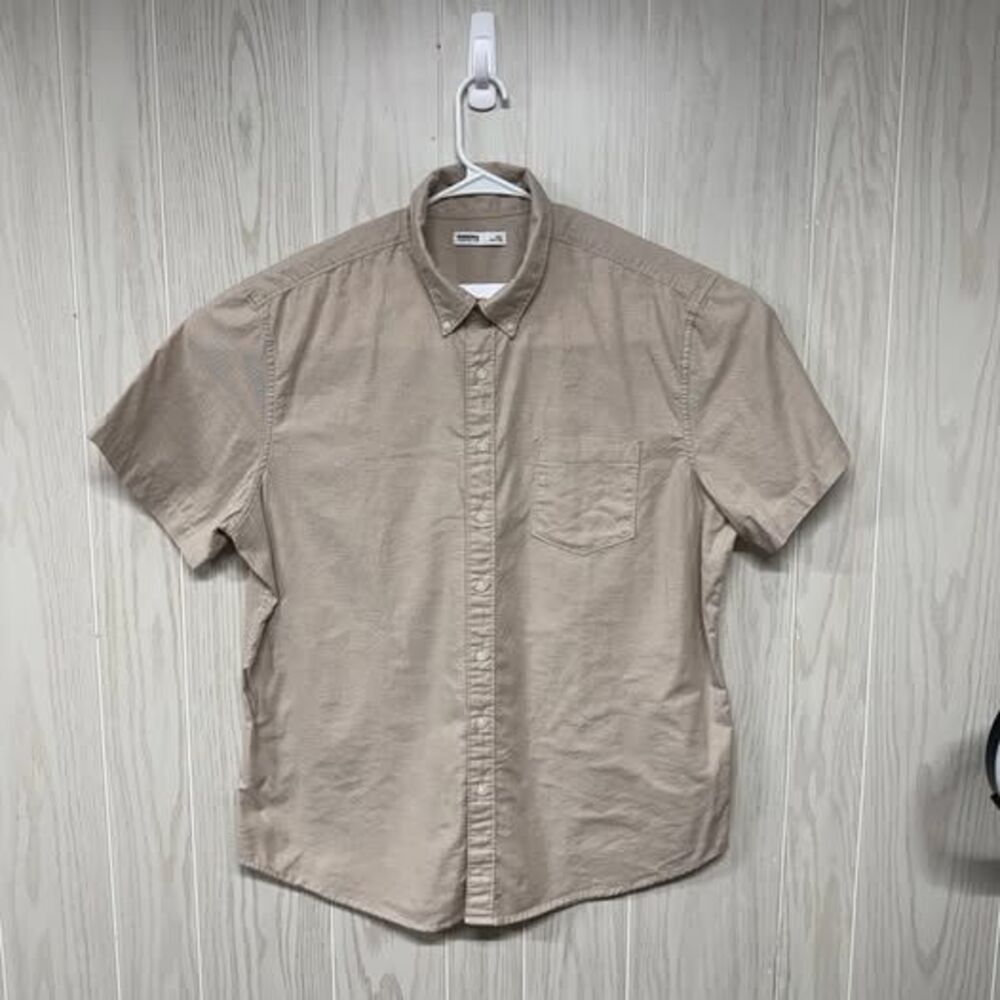 Sonoma Tan Short Sleeve Button Up Shirt Mens 2XL